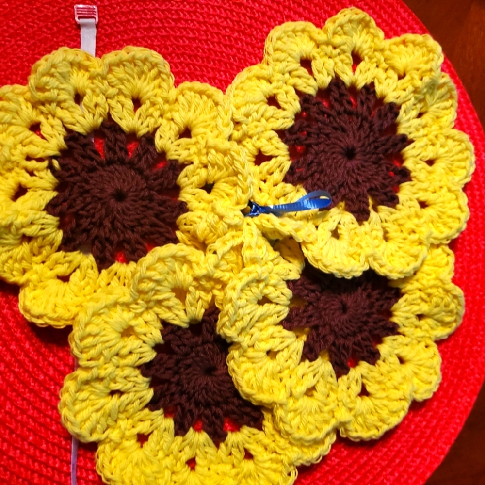 Sunflower coaster set